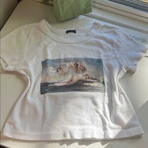 Brandy Melville White Graphic T-Shirt